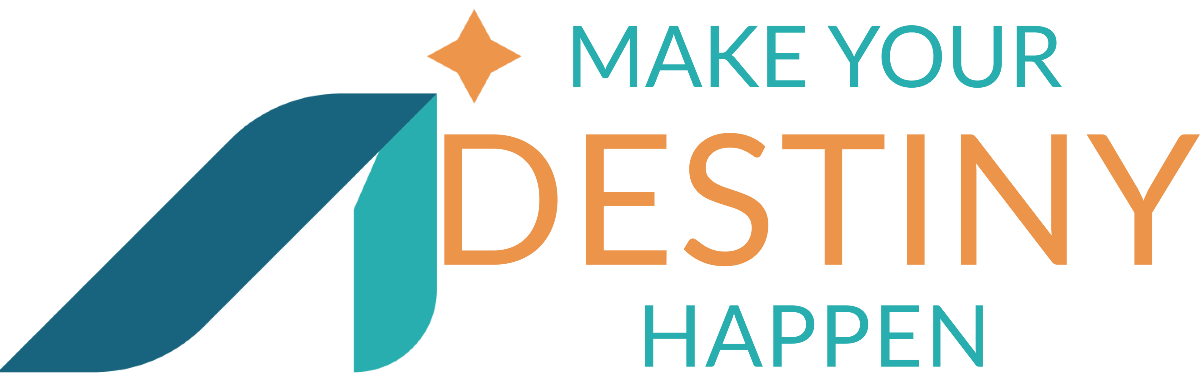 Make Your Destiny Happen" motivational logo.