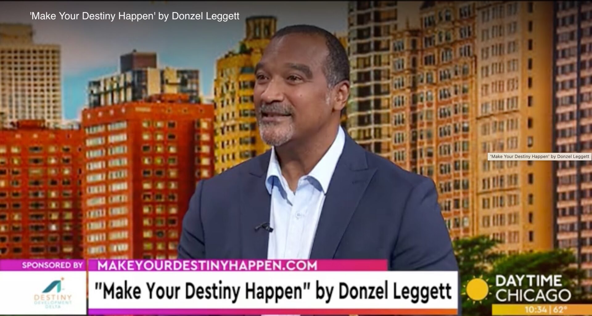 Donzel Leggett on WGN-TV Daytime Chicago